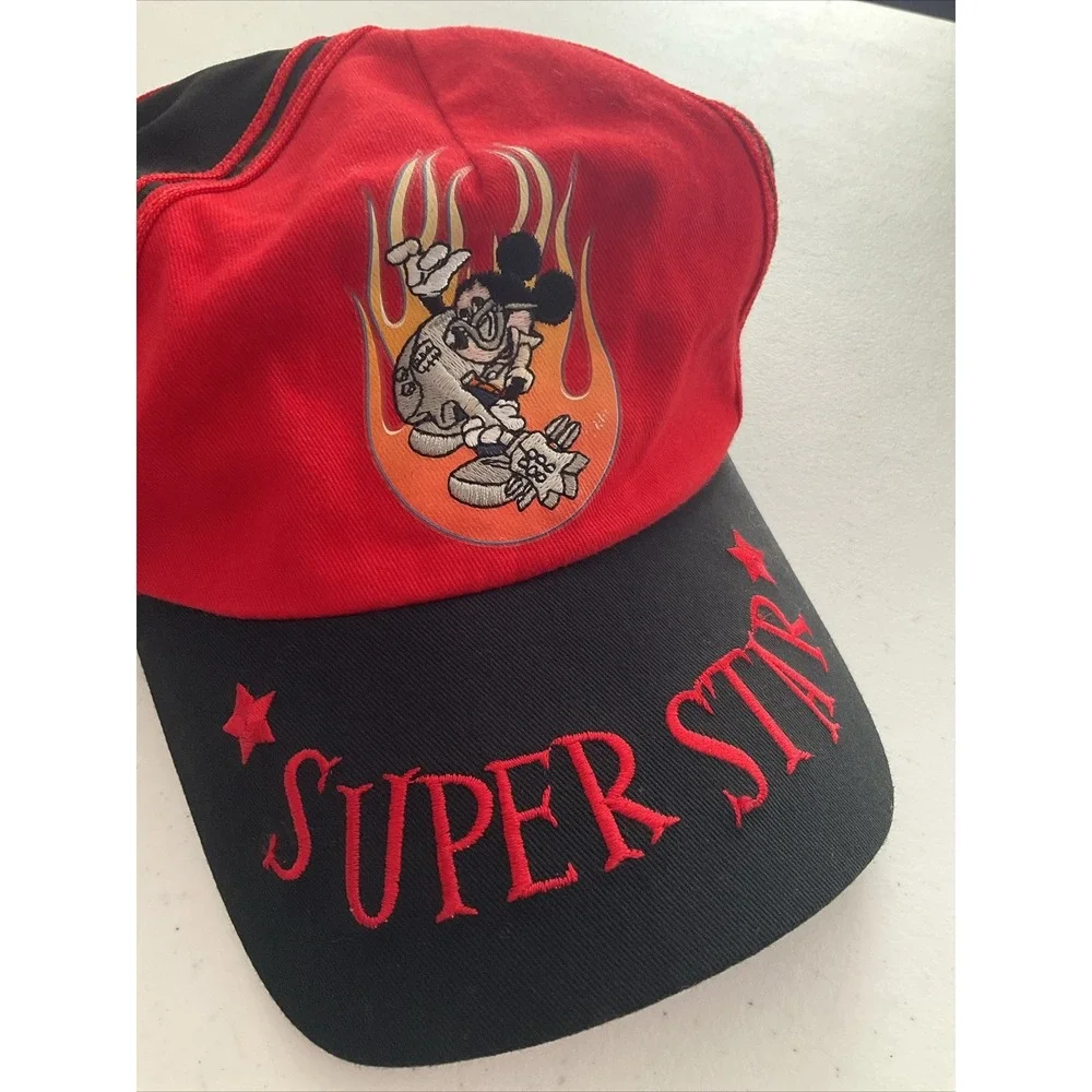 Disney World Mickey Mouse Hat Cap Youth Superstar So Cool Guitar Kids Child Size